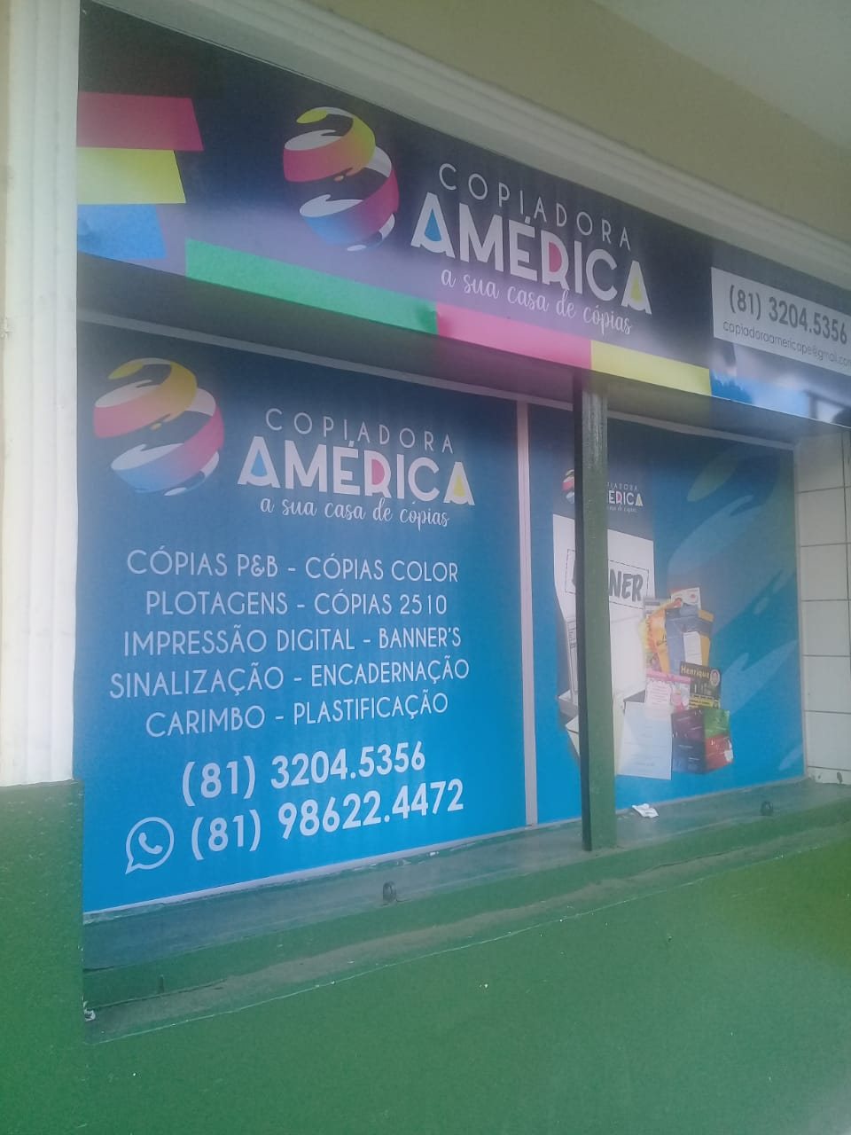 Fachada da Copiadora América na Avenida João de Barros, Espinheiro, Recife